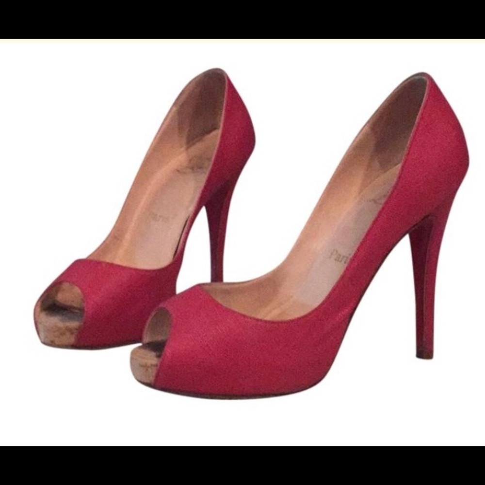Authentic Christian Louboutin Red Hot Pumps